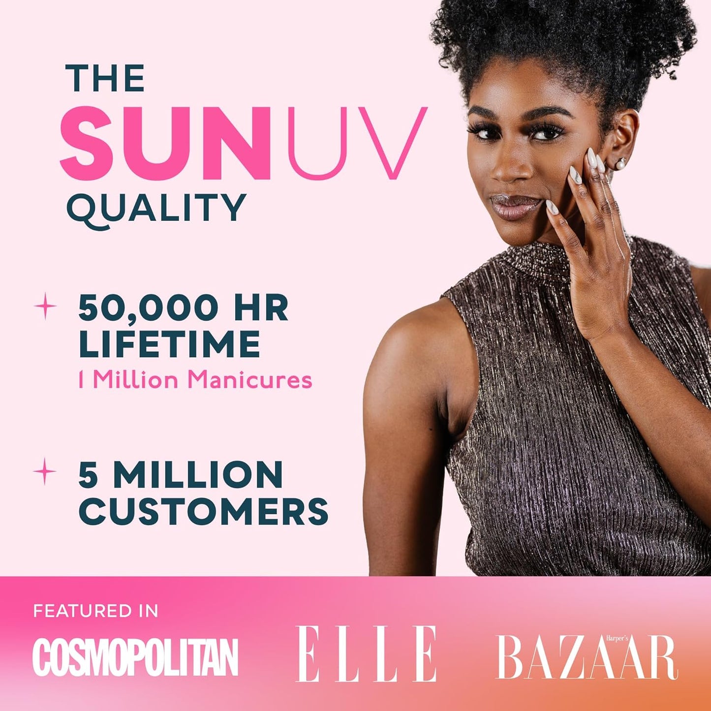 SUNUV UV LED Nail Lamp, Gel Light for Nail Polish UV Dryer with 3 Timers SUNone White