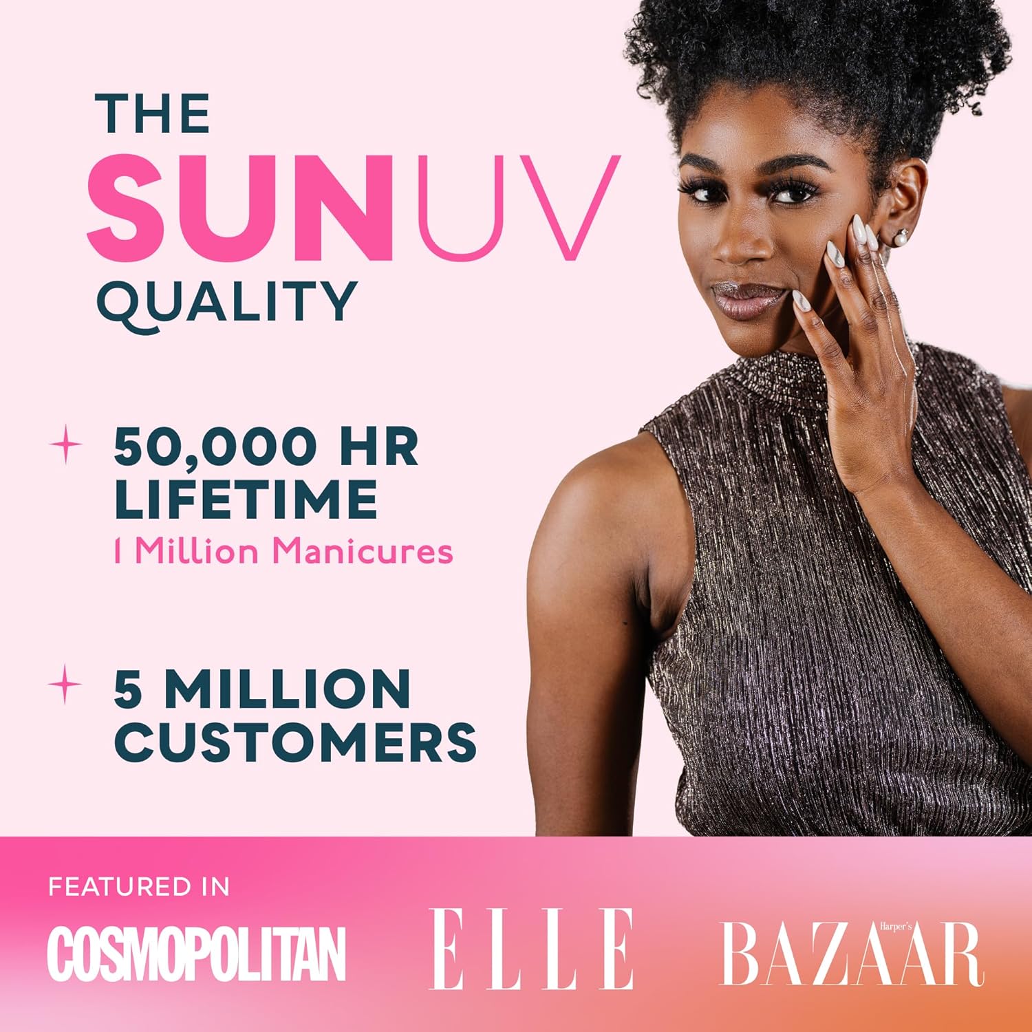 SUNUV UV LED Nail Lamp, Gel Light for Nail Polish UV Dryer with 3 Timers SUNone White