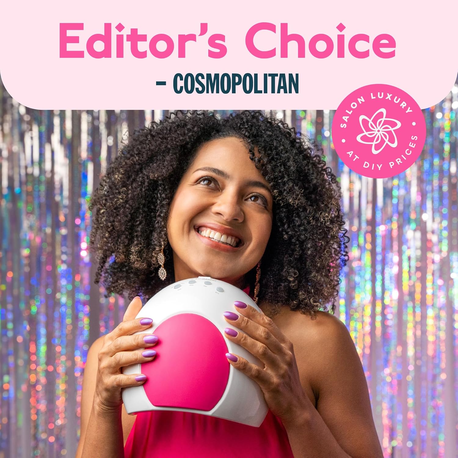 SUNUV SUN2C 48W UV Light for Nails, UV LED Nail Lamp with 4 Timer Settings, Curing Lights Compatible with All Gel Polish Rose